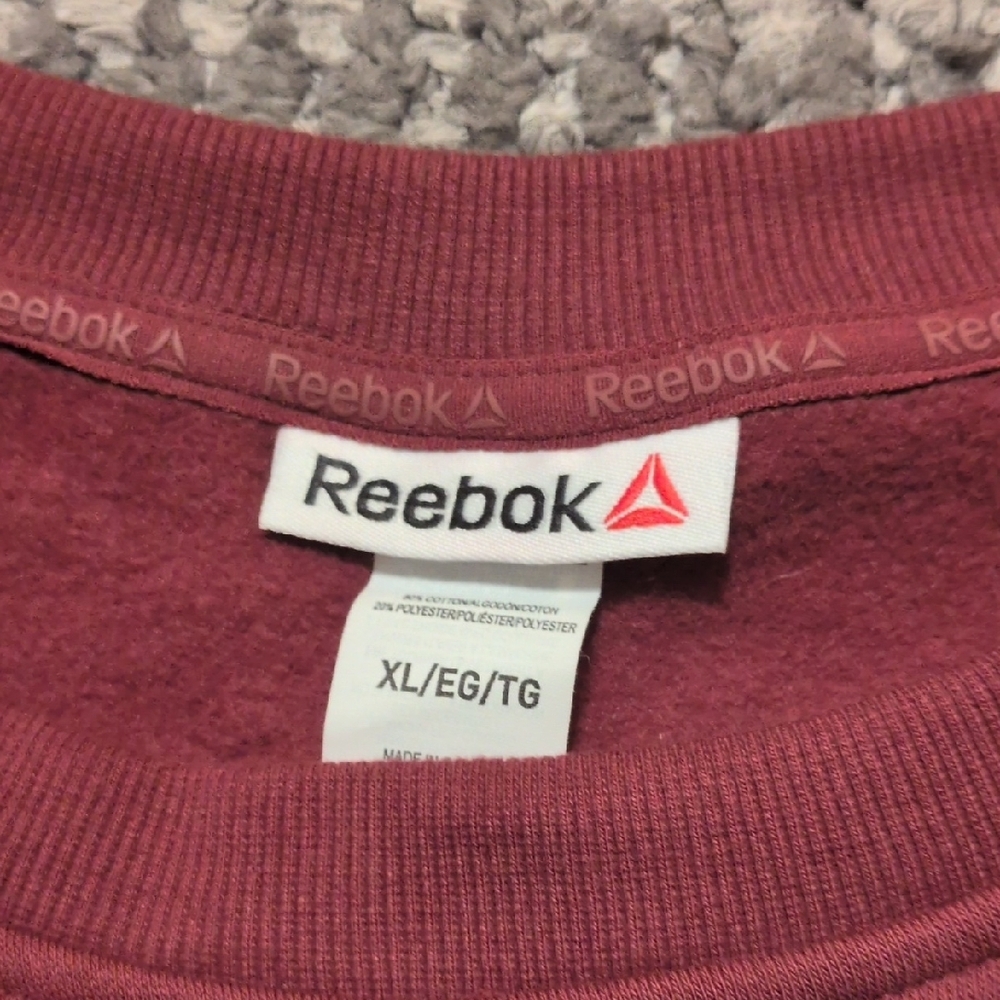 Reebok Maroon Sweatshirt with White Logo - Picture 2 of 7